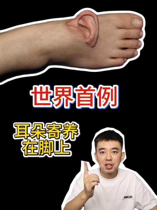 世界首例中国医生让耳朵长在脚上_世界首例中国医生让耳朵长在脚上耳朵_科普_知识前沿派对_猎奇_医学奇